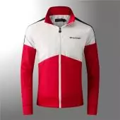jacket tommy nouvelle collection zip 1678 blanc rouge